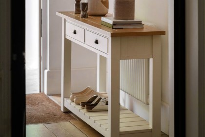 Gallery Direct Eton Painted White 2 Drawer Console Table