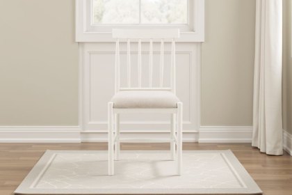 Gallery Direct Eton Painted White Upholstered Dining Chair