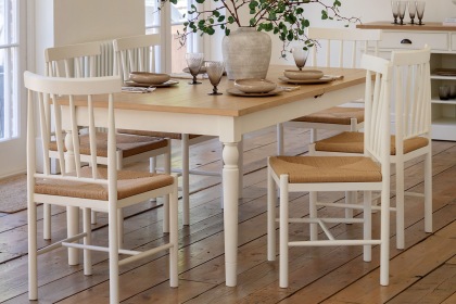 Gallery Direct Eton Painted White Ext 180-230cm Dining Table
