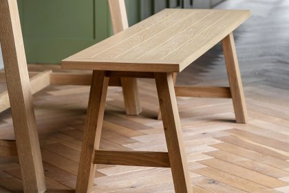 Gallery Direct Eton Natural Trestle Dining Bench