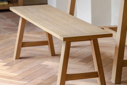 Gallery Direct Eton Natural Trestle Dining Bench