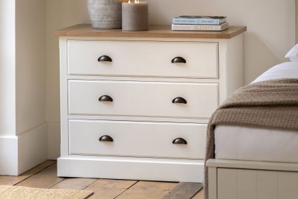 Gallery Direct Eton Painted White 3 Drawer Chest of Drawers