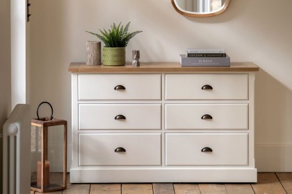 Gallery Direct Eton Painted White 6 Drawer Chest of Drawers