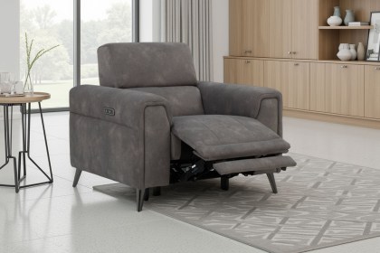 Lumea Recliner Chair with Power Headrest & Bluetooth Speakers