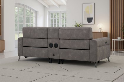 Lumea Tech 3 Seater Recliner Sofa with Power Headrest, Heat Function & Tech Console