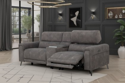 Lumea Tech 3 Seater Recliner Sofa with Power Headrest, Heat Function & Tech Console Lumea Tech 3 Seater Recliner Sofa with Power Headrest, Heat Function & Tech Console