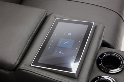 Lumea Tech 2 Seater Recliner Sofa with Power Headrest, Heat Function & Tech Console