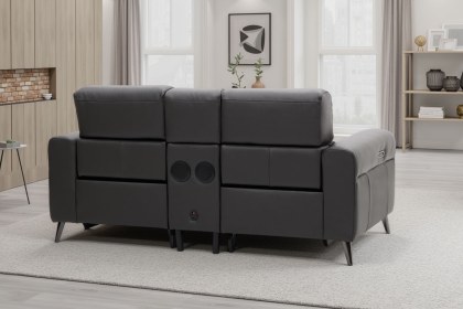 Lumea Tech 2 Seater Recliner Sofa with Power Headrest, Heat Function & Tech Console