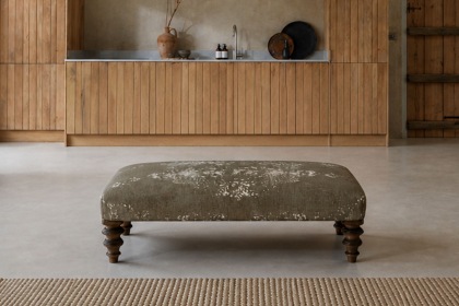 Tetrad Heritage Jacaranda Bagru Curved Plain Top Stool
