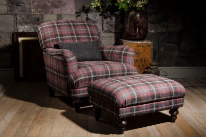Tetrad Braemar Harris Tweed Stool
