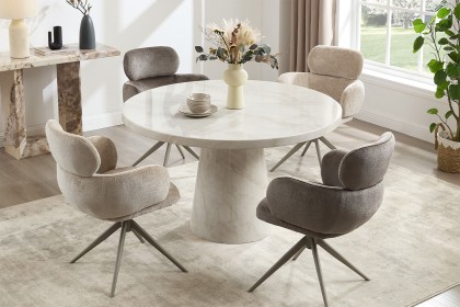 Vida Living Apollo Marble 130cm Round Dining Table