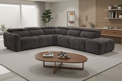 Monaco 6 Seater Corner Sofa with Power Recliner and Headrest
