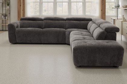 Monaco 6 Seater Corner Sofa with Power Recliner and Headrest