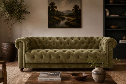 Buckland Chesterfield 2 Seater Sofa with Buttoned Back and Seat Cushions