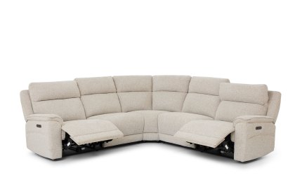Downtown 6 Seater Corner Sofa with Power Recliner and Headrest