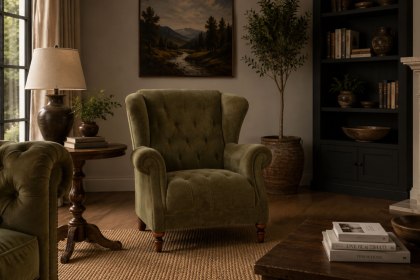 Buckland Chesterfield Buttoned Wing Chair