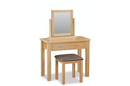 New Trinity Natural Oak Dressing Table Set New Trinity Natural Oak Dressing Table Set