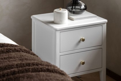 Gallery Direct Acton White 2 Drawer Bedside Table Gallery Direct Acton White 2 Drawer Bedside Table