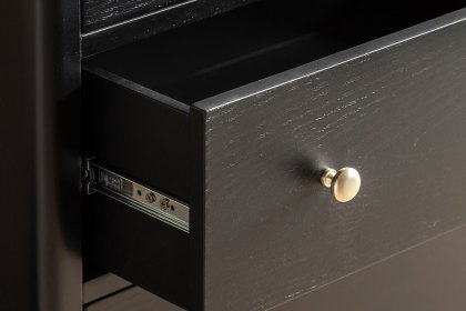 Gallery Direct Acton Black 3 Drawer Chest of Drawers Gallery Direct Acton Black 3 Drawer Chest of Drawers