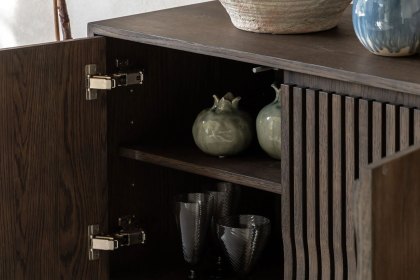 Gallery Direct Onda Walnut 4 Door Sideboard