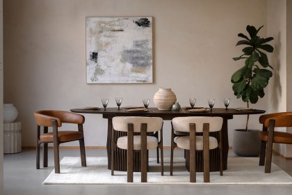 Gallery Direct Onda Walnut Ext 200-250cm Oval Dining Table