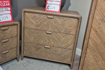 Ex-Display Truro - Atauro Reclaimed Wood 3 Drawer Chest