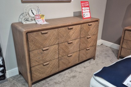 Ex-Display Truro - Atauro Reclaimed Wood 9 Drawer Wide Chest