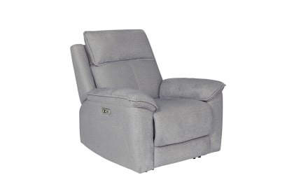 Blaine Electric Recliner Chair in Greige Fabric