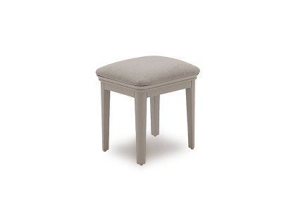 Mabel Wooden Dressing Table Stool in Painted Taupe Finish
