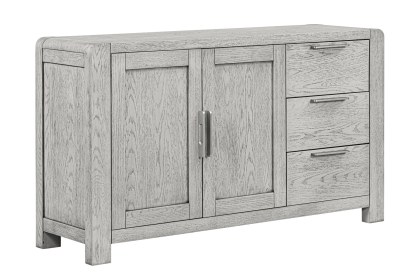 Amsterdam Washed Grey Oak 2 Door Sideboard