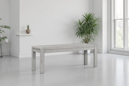 Amsterdam Washed Grey Oak Dining Bench