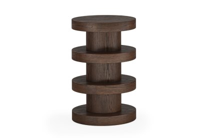 California Dark Oak Bobbin Side Table