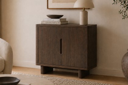 California Dark Oak Shoe Storage