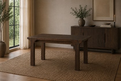 California Dark Oak Compact Extending Dining Table