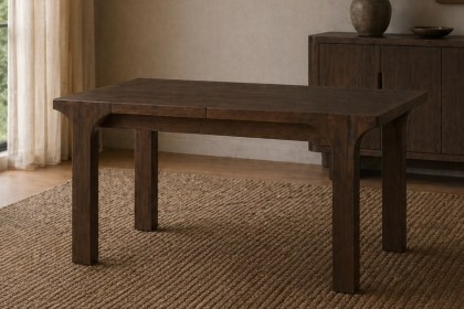 California Dark Oak Compact Extending Dining Table