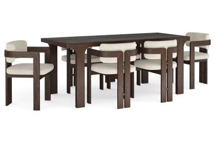 California Dark Oak Large Extending Dining Table