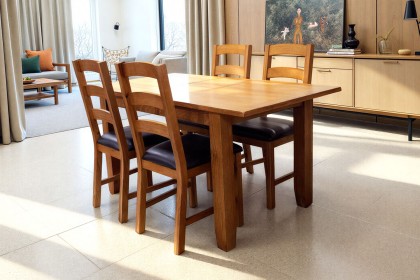 Chester Oak Extending 120-150cm Dining Table Set