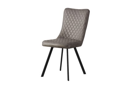 Mexico Dining Chair in Charcoal Soft Faux Suede