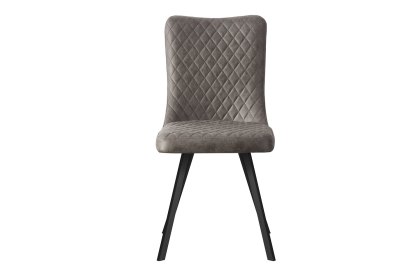 Mexico Dining Chair in Charcoal Soft Faux Suede