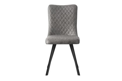 Mexico Dining Chair in Grey Soft Faux Suede