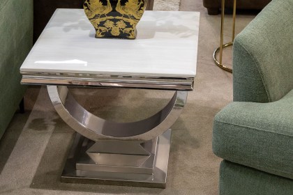 Ex-Display Liskeard - Steel Marble Side Table