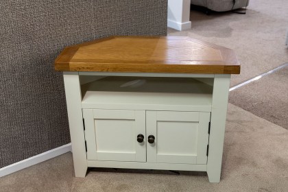 Ex-Display Liskeard - Wexford Painted Oak White Corner TV Unit