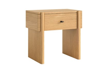 Como Oak Side Lamp Table with Drawer