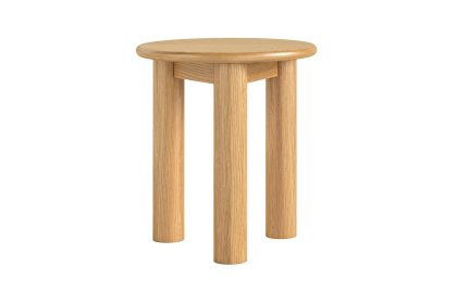 Como Oak Round Side Table