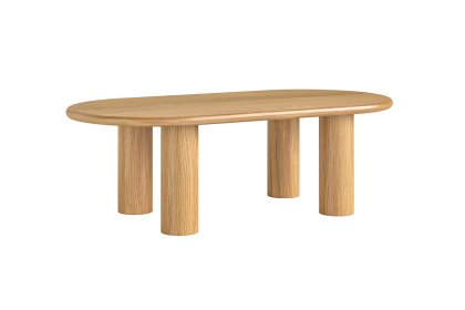 Como Oak Oval Coffee Table