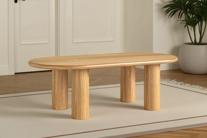 Como Oak Oval Coffee Table