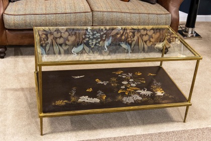 Ex-Display Liskeard - Gold Leaf Glass Coffee Table