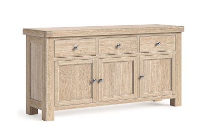 Normandy White Wash Large Sideboard