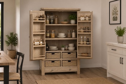 Normandy White Wash Kitchen Larder Unit Normandy White Wash Kitchen Larder Unit