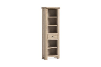Normandy White Wash Slim Bookcase